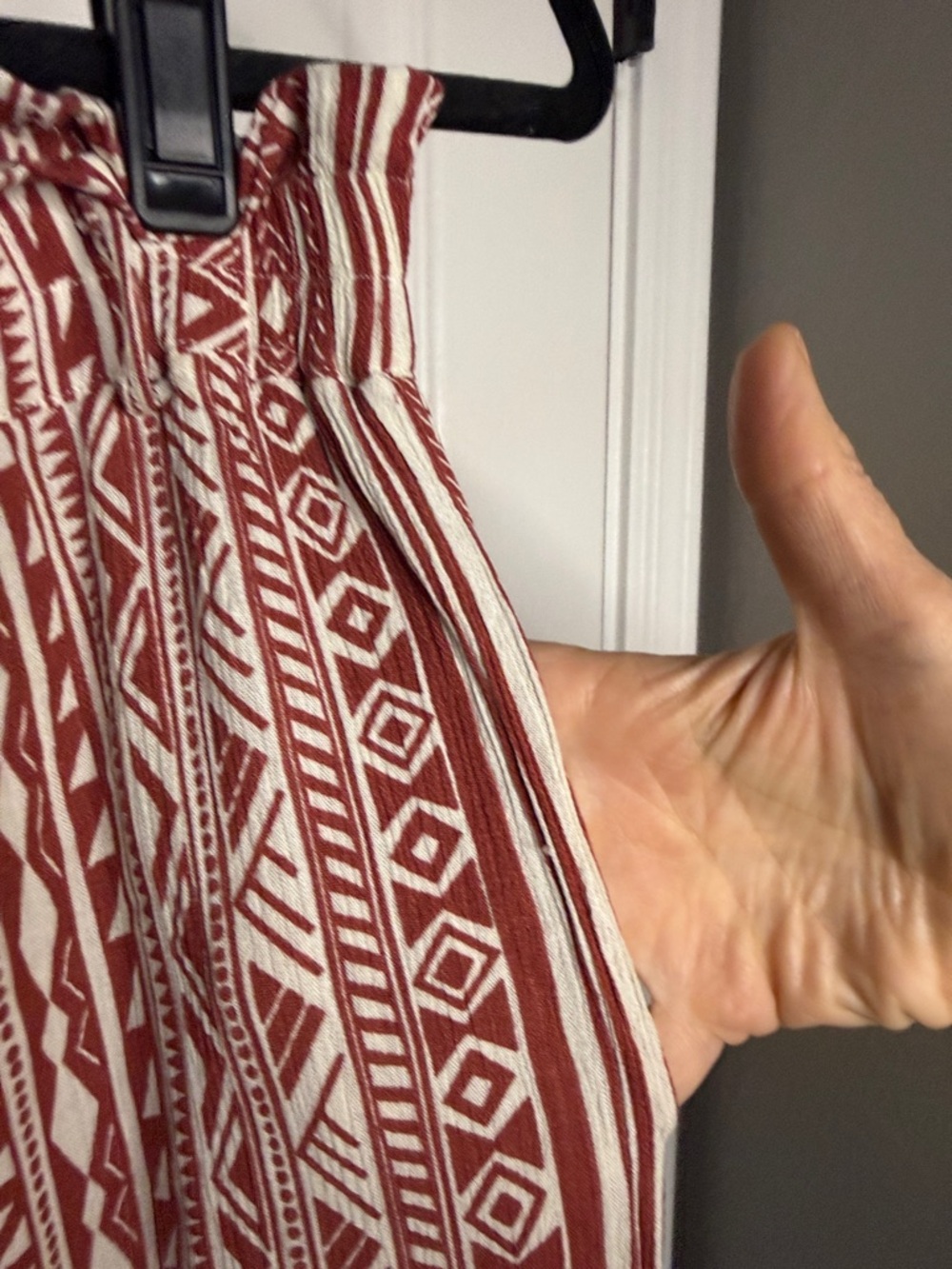 Hayden Rust & White Aztec Wide-Leg Palazzo Pants - Picture 4 of 7